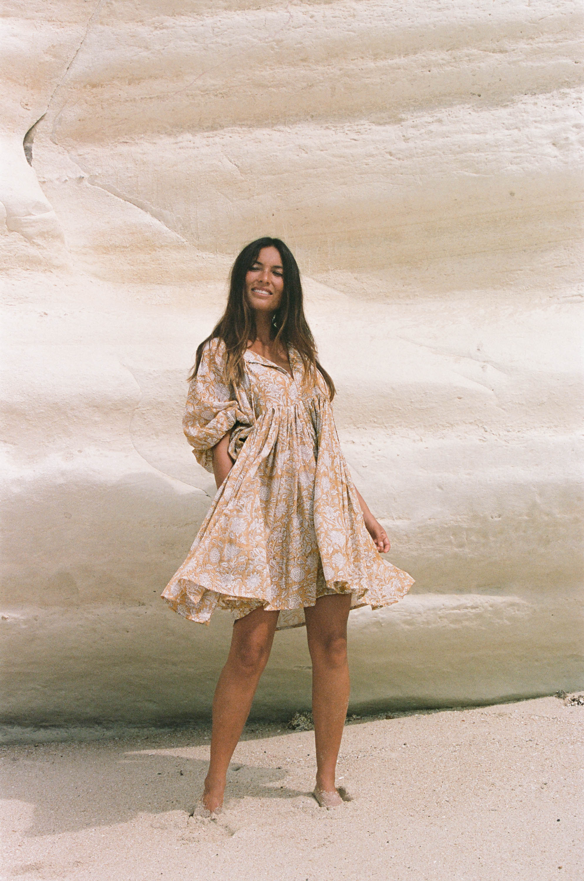 Kyra Mini Dress ~ Cumin | Elevated Boho Cotton Dress – Daughters