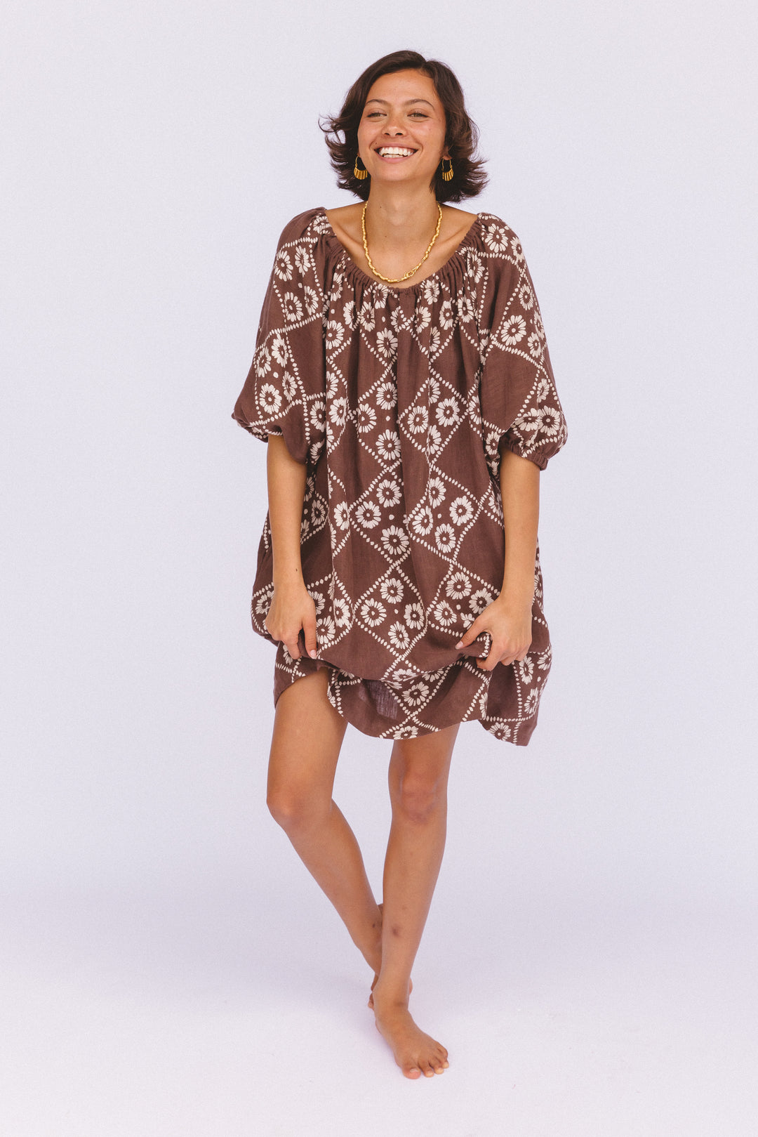 Dahlia Mini Dress ~ Maple