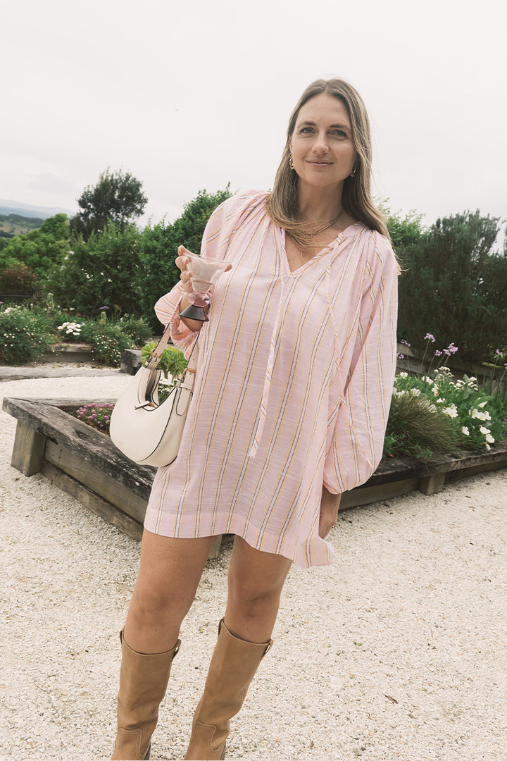 Poet Mini Dress ~ Pink Sorbet