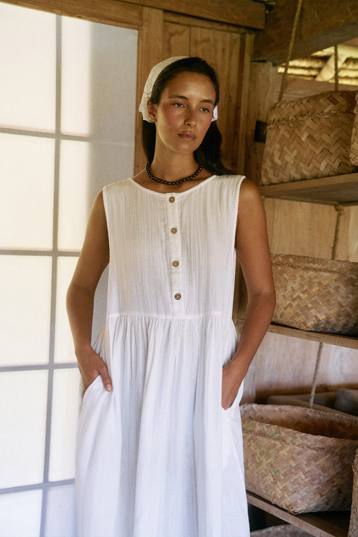 Nadi Dress ~ White