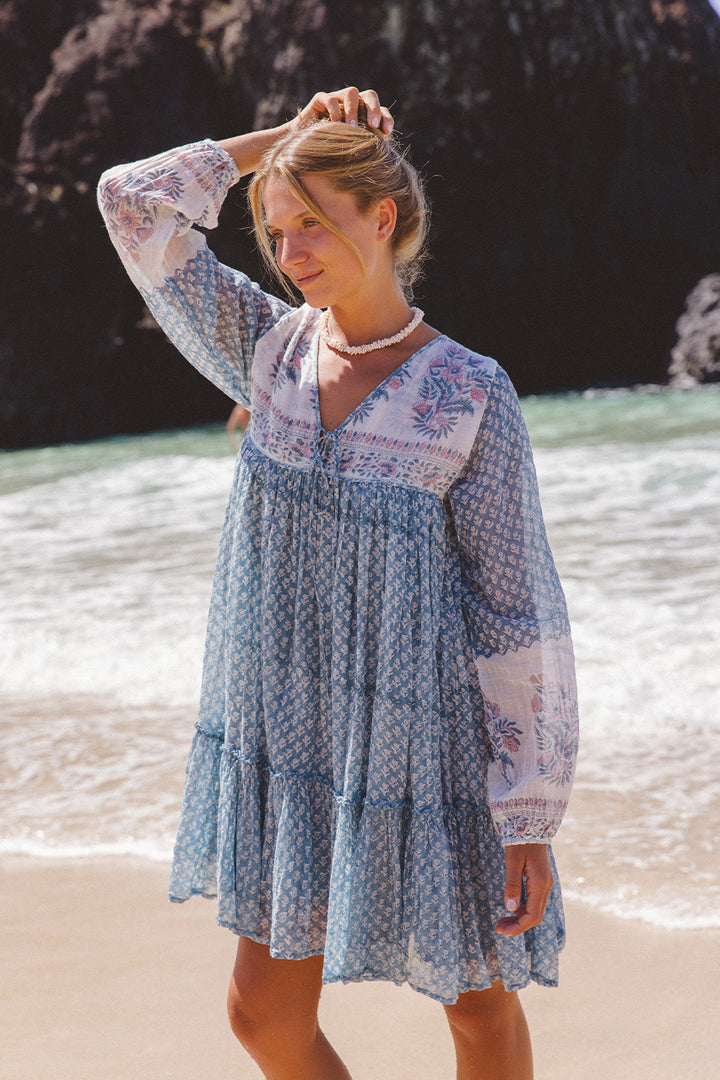 Rooh Mini Dress ~ Heritage Blue