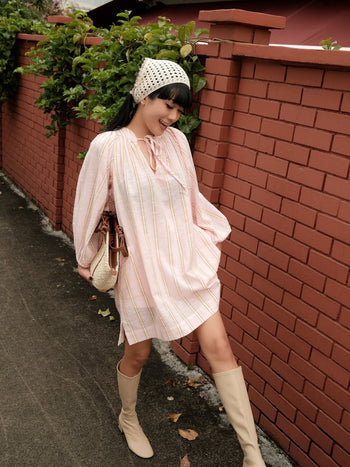 Poet Mini Dress ~ Pink Sorbet