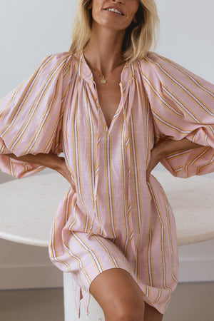 Poet Mini Dress ~ Pink Sorbet