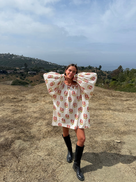 Ria Mini Dress ~ Strawberry Cream